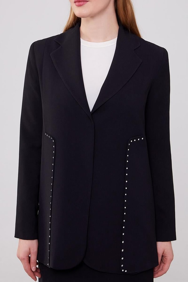 LevidorLevidor Siyah Taş Detaylı Ceket Takım