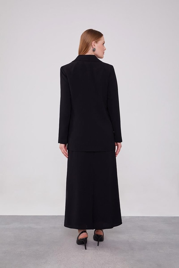 LevidorLevidor Siyah Taş Detaylı Ceket Takım