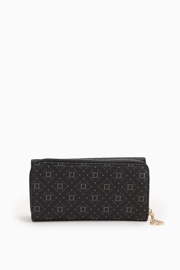 LevidorLevidor Siyah Yazı Baskılı Cüzdan