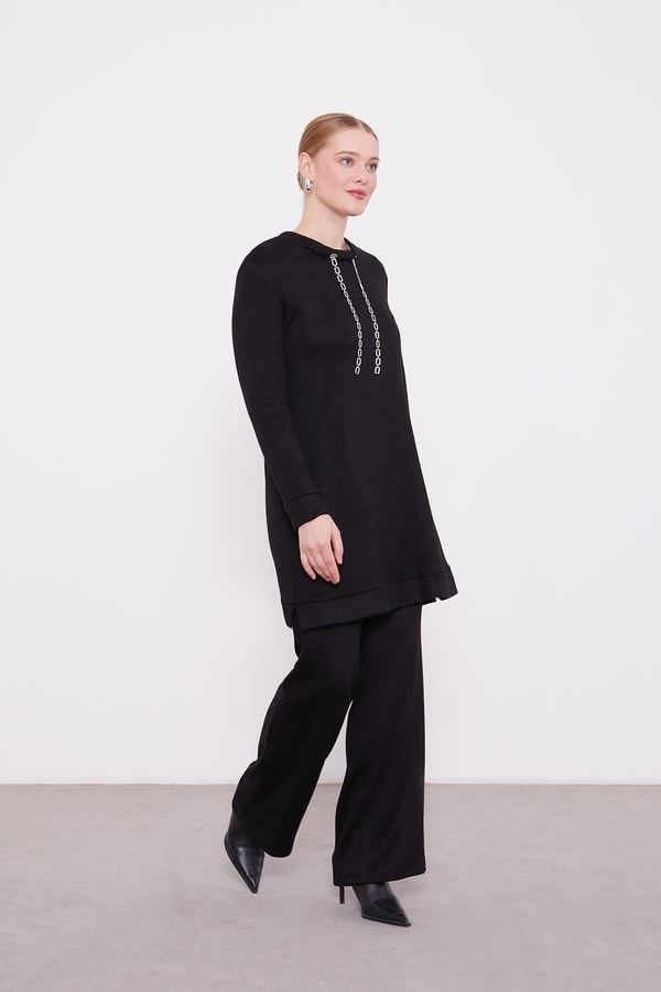 LevidorLevidor Siyah Zincir Detaylı İkili Takım