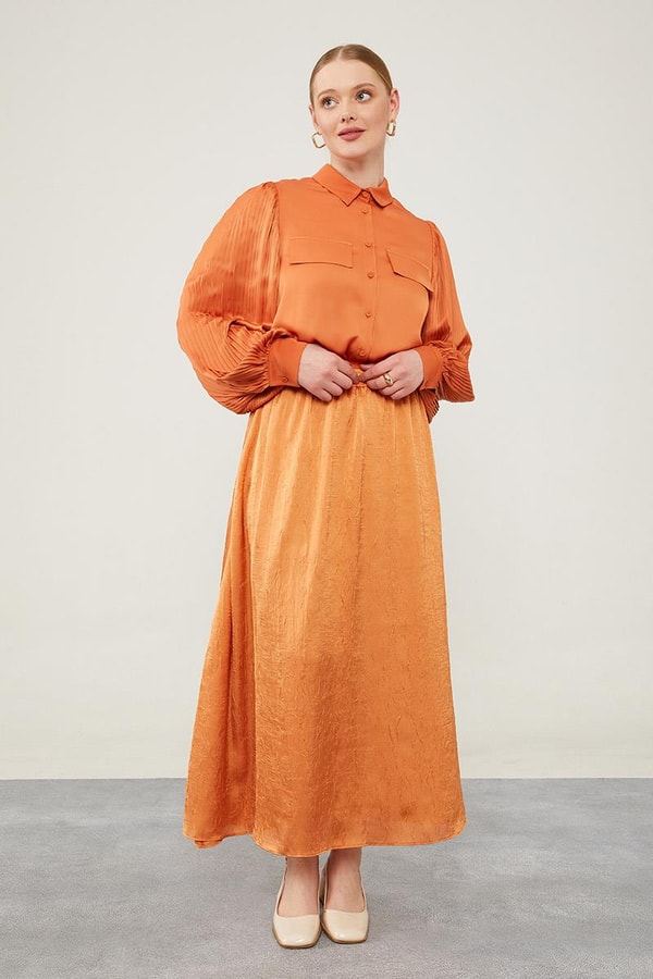 LevidorLevidor Somon Beli Lastikli Saten Etek