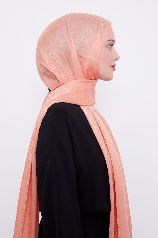 LevidorLevidor Somon Çubuk Desen Jakarlı Janjan Şal