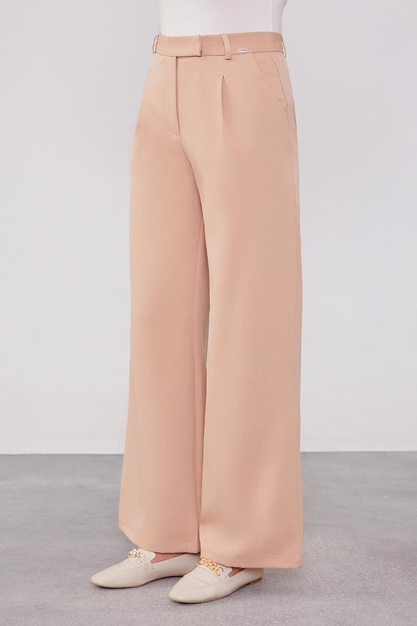 LevidorLevidor Somon Gizli Düğmeli Kumaş Pantolon