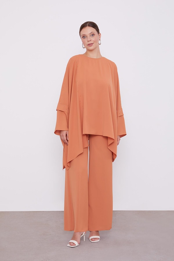 LevidorLevidor Somon Taş İşlemeli Tunik Takım