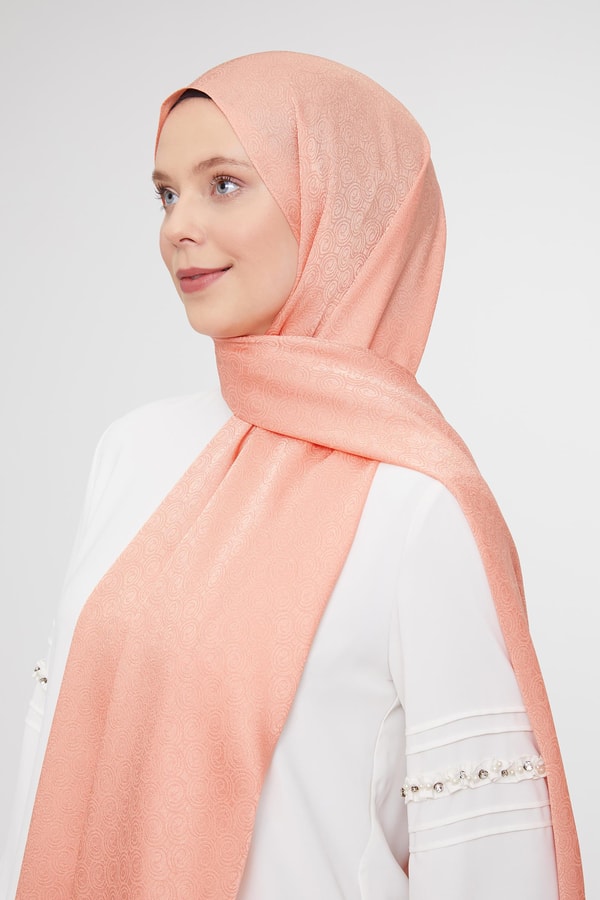 LevidorLevidor Somon Yuvarlak Desen Jakarlı Janjan Şal