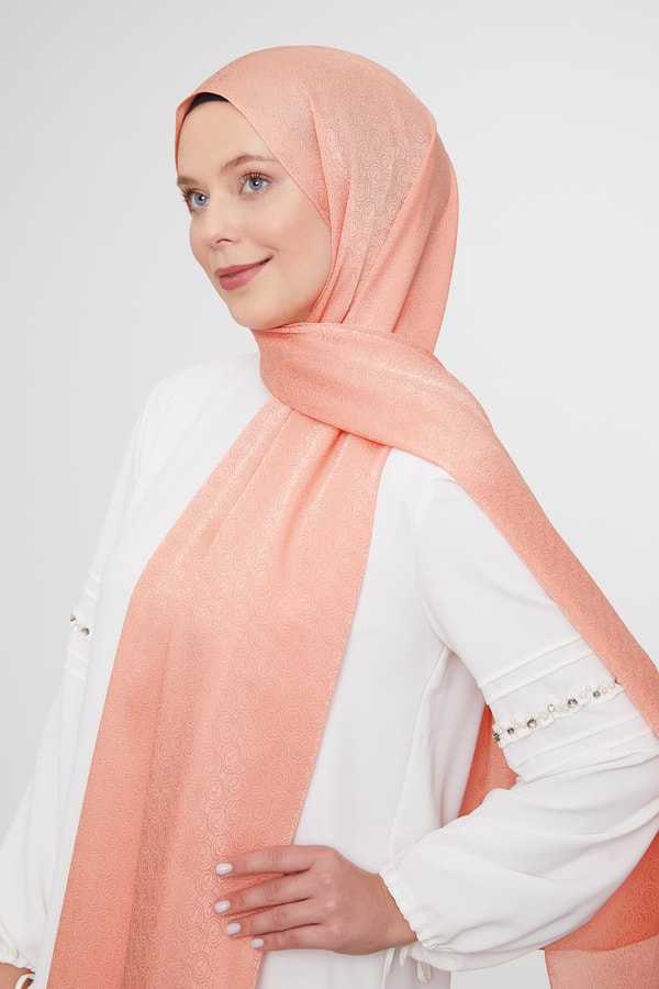 LevidorLevidor Somon Yuvarlak Desen Jakarlı Janjan Şal