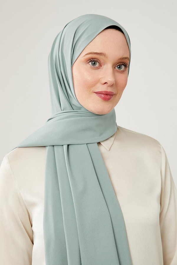 LevidorLevidor Su Yeşili Düz Desen Elegance Şal