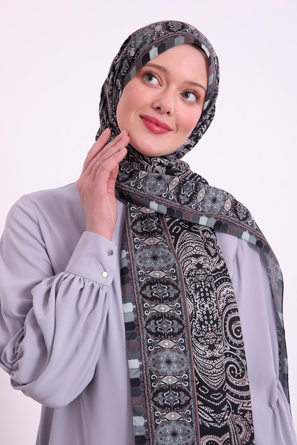 LevidorLevidor Su Yeşili Etnik Desen Love Şal