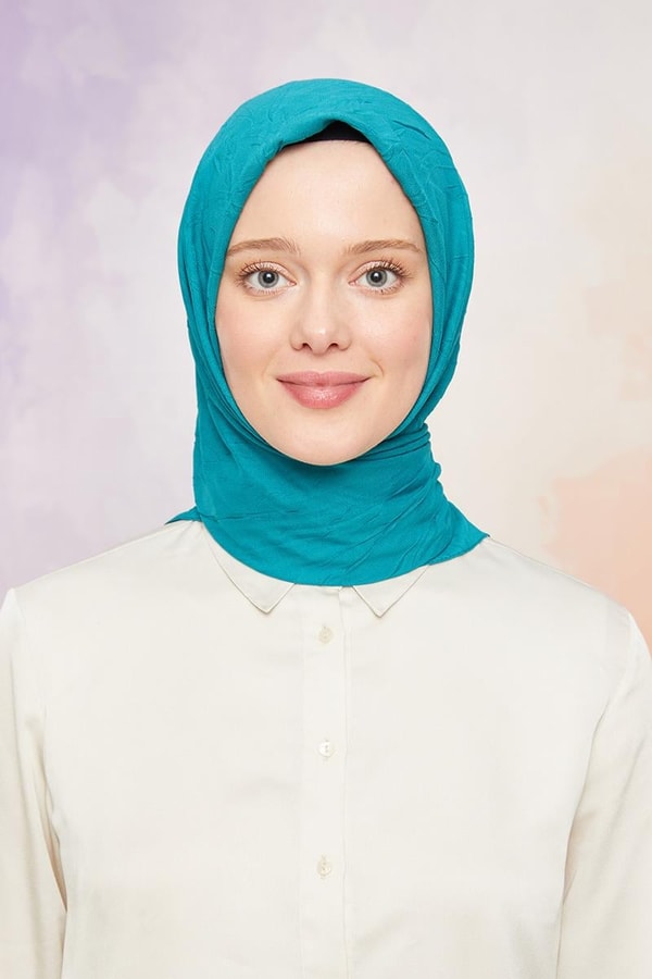 LevidorLevidor Su Yeşili Kraş Şifon Eşarp