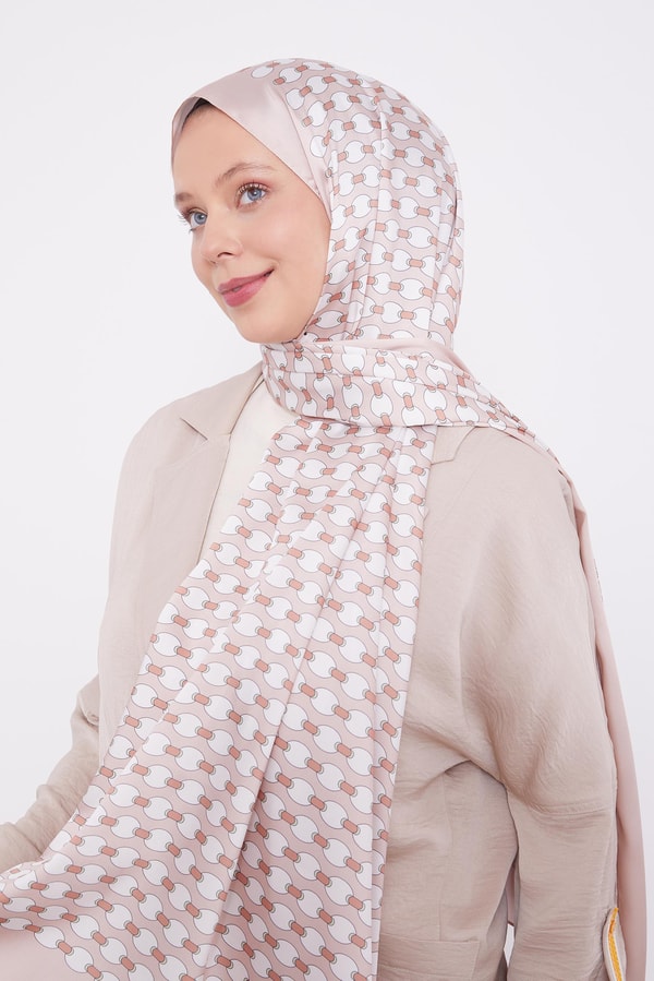 LevidorLevidor Sütlü Kahve Elips Desen Angel Şal