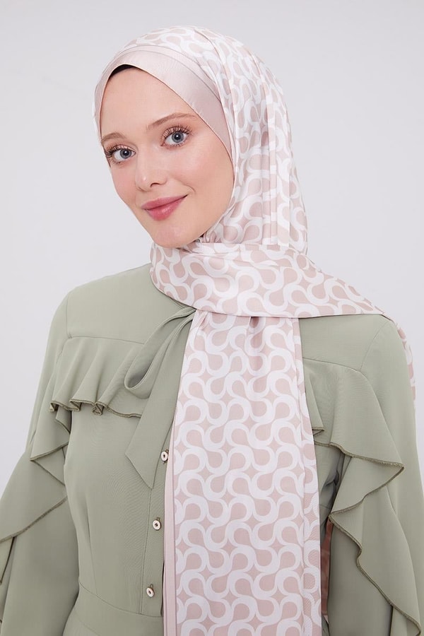 LevidorLevidor Sütlü Kahve Mavi S Desen Angel Şal