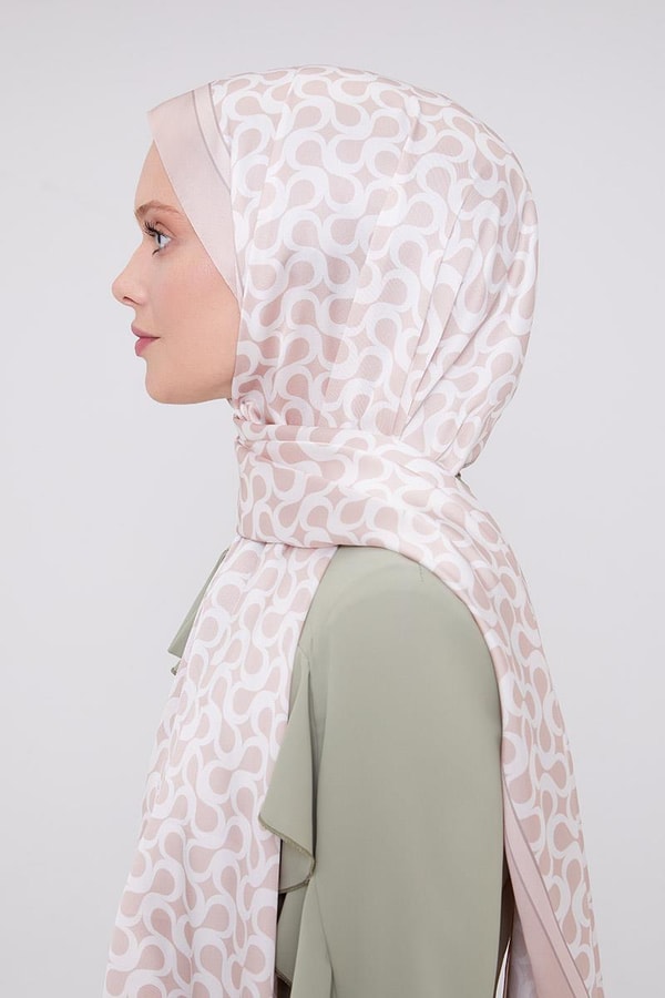 LevidorLevidor Sütlü Kahve Mavi S Desen Angel Şal