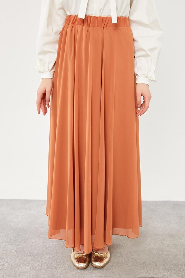 LevidorLevidor Taba Beli Lastikli Kloş Etek