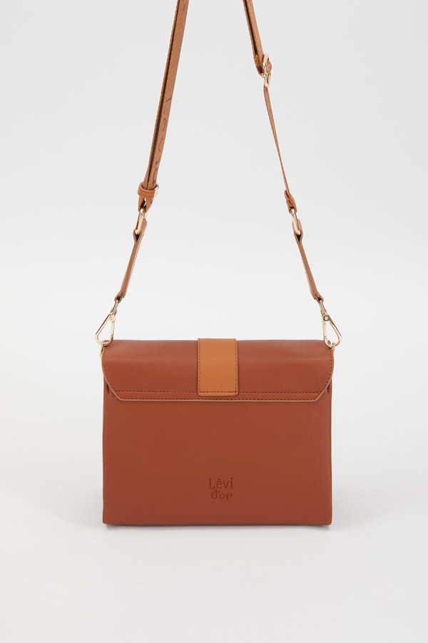 LevidorLevidor TABA CAMEL Zincir Toka Detay Omuz Çantası
