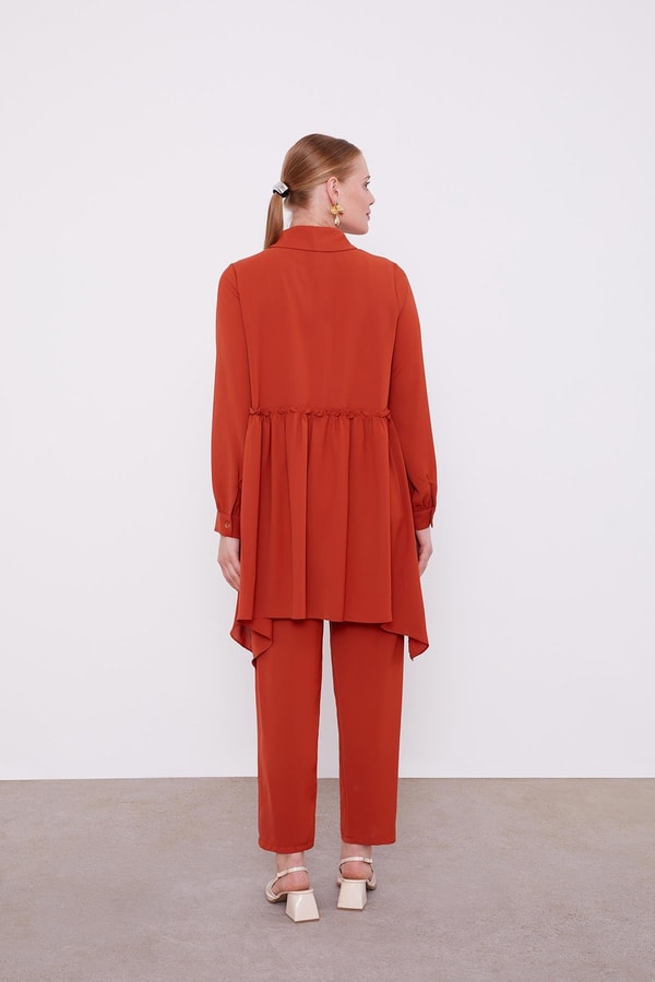 LevidorLevidor Taba Göğüs Altı Pileli Şifon İkili Takım