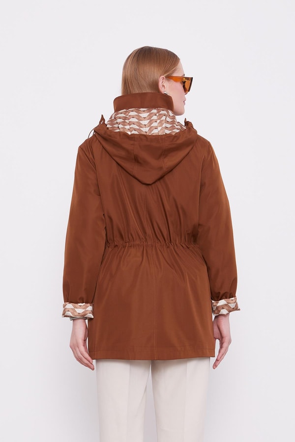 LevidorLevidor Taba Kapüşonlu Beli İp Detaylı Kap