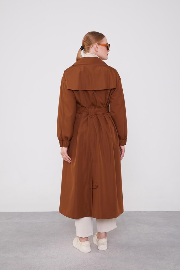 LevidorLevidor Taba Kolu Lastik Detay Trençkot