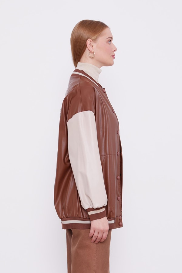 LevidorLevidor Taba Nakış İşlemeli Bomber Ceket