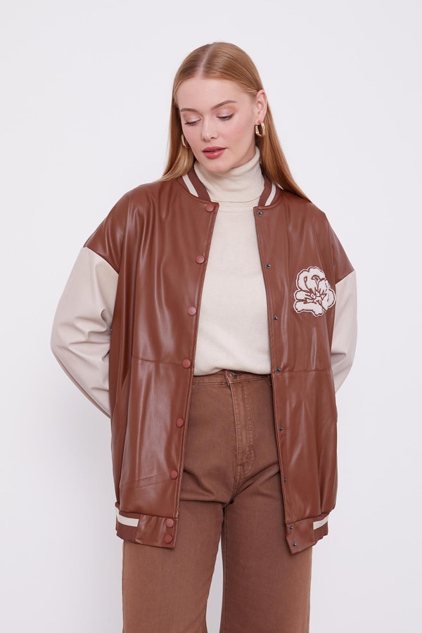 LevidorLevidor Taba Nakış İşlemeli Bomber Ceket