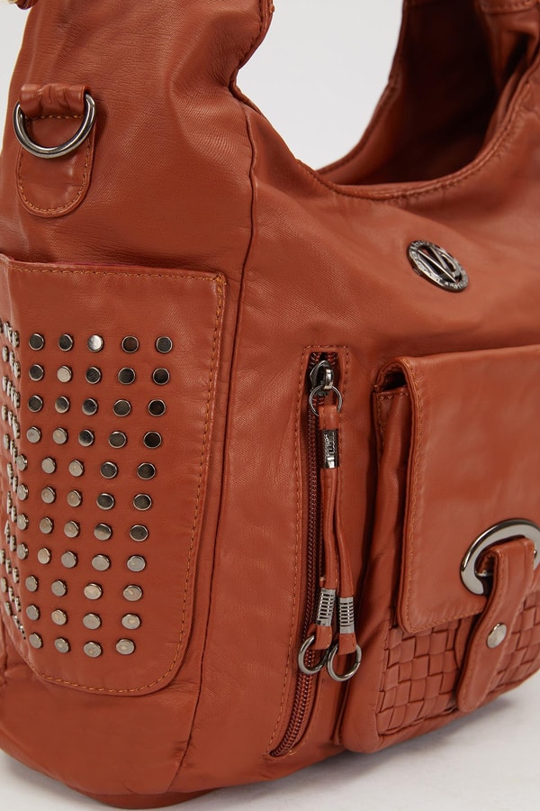 LevidorLevidor Taba Yanları Zımbalı Omuz Çantası