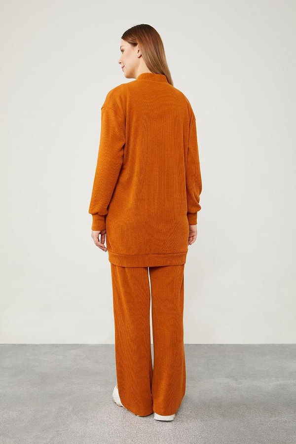 LevidorLevidor Tarçın Desenli Hırkalı Triko Takım