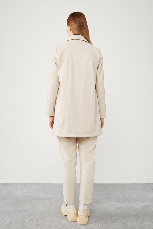 LevidorLevidor Taş Blazer Astarsız Suni Deri Ceket