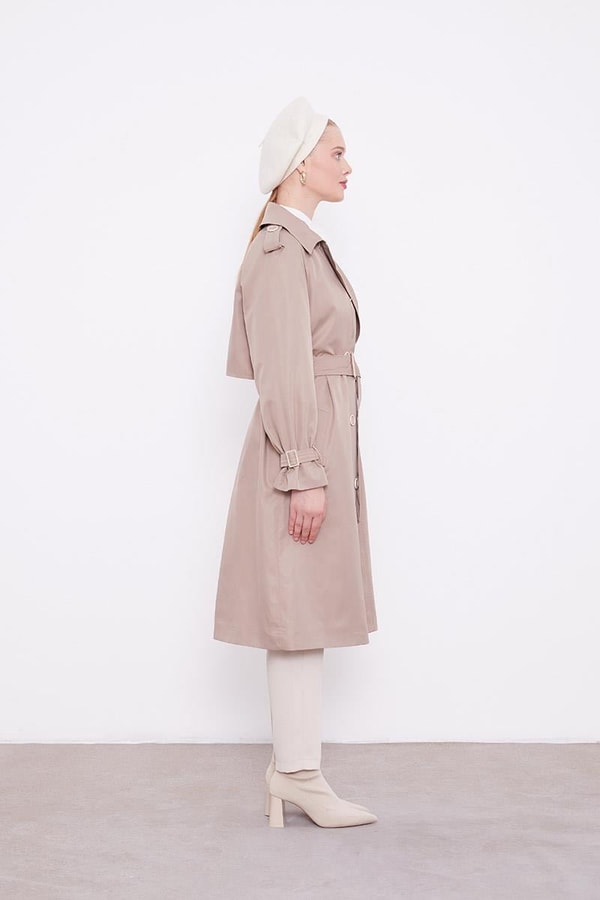 LevidorLevidor Taş Ekose Astarlı Trençkot