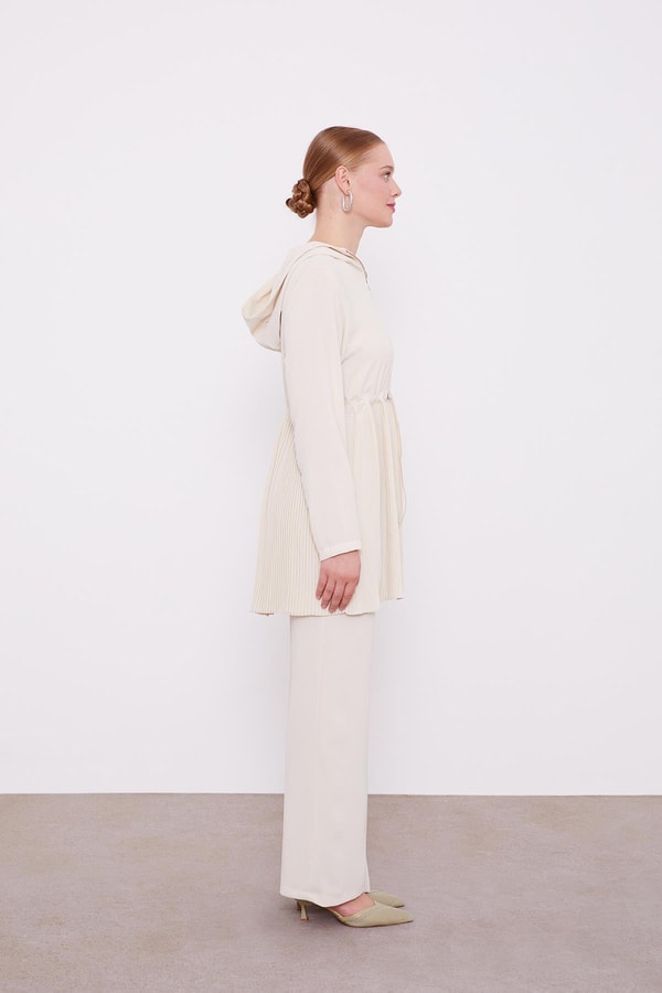 LevidorLevidor Taş Kapusonlu Beli İp Büzgülü İkili Takım