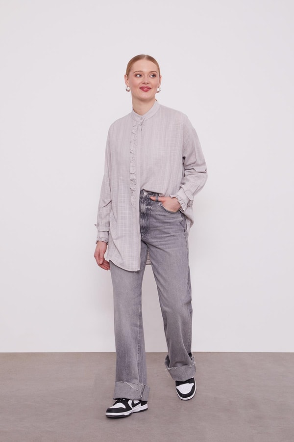 LevidorLevidor Taş Patı Fırfırlı Gömlek