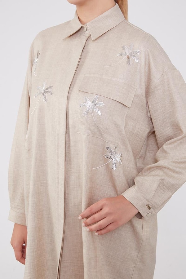 LevidorLevidor Taş Pul İşlemeli Gölek Yaka İkili Takım