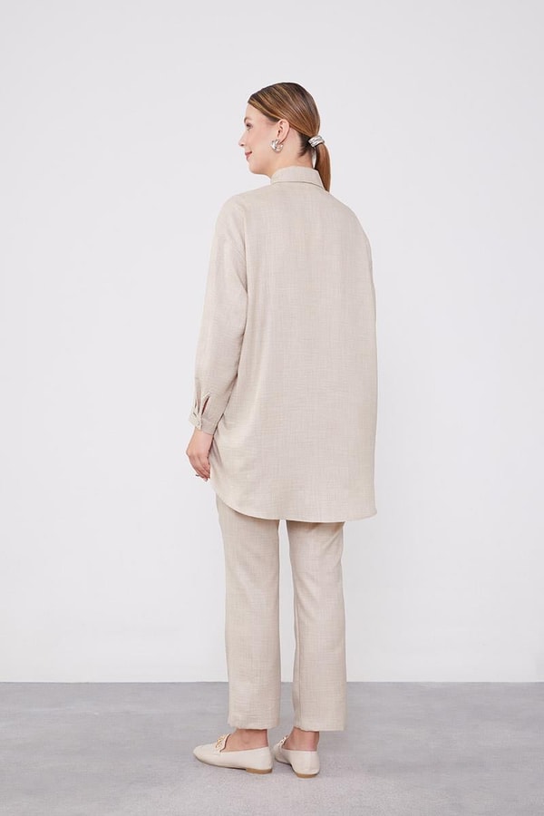 LevidorLevidor Taş Pul İşlemeli Gölek Yaka İkili Takım