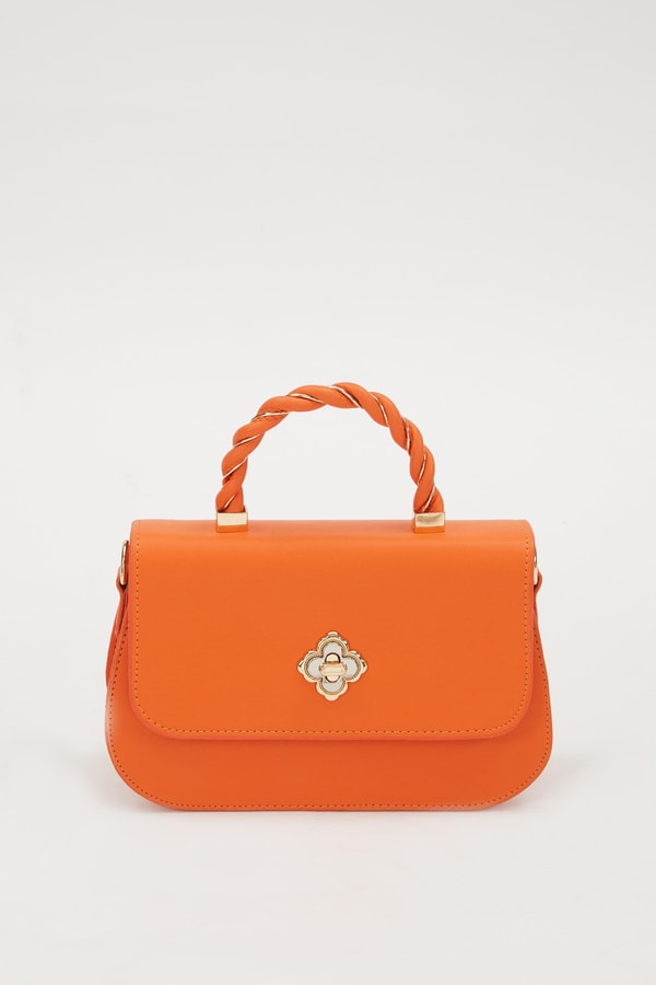 LevidorLevidor Turuncu Burgu Desen El Çantası