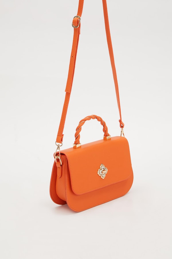 LevidorLevidor Turuncu Burgu Desen El Çantası