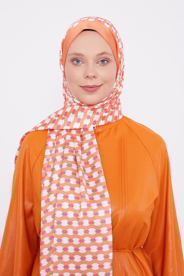 LevidorLevidor Turuncu Elips Desen Angel Şal