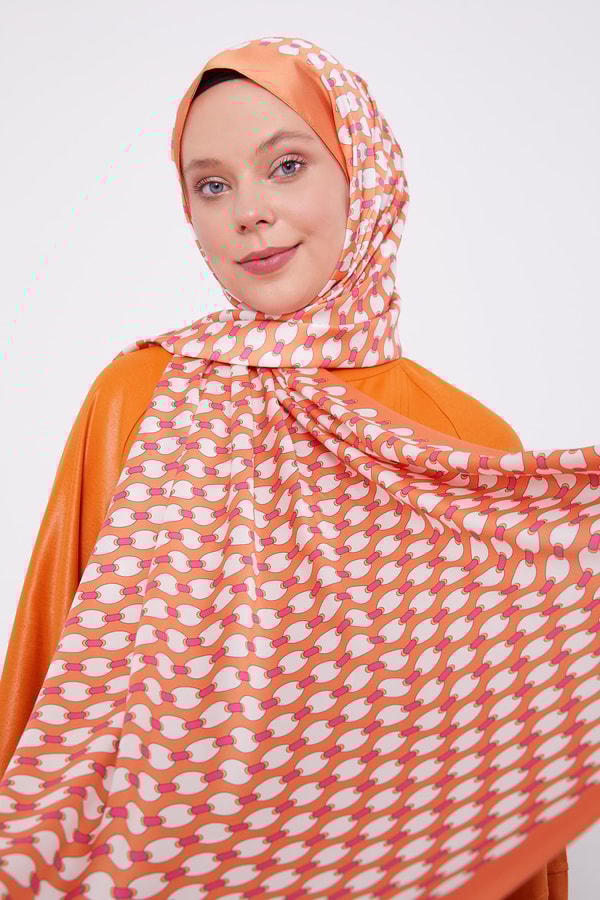LevidorLevidor Turuncu Elips Desen Angel Şal