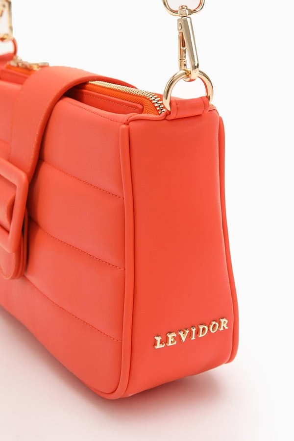 LevidorLevidor Turuncu Kapitone Omuz Çantası