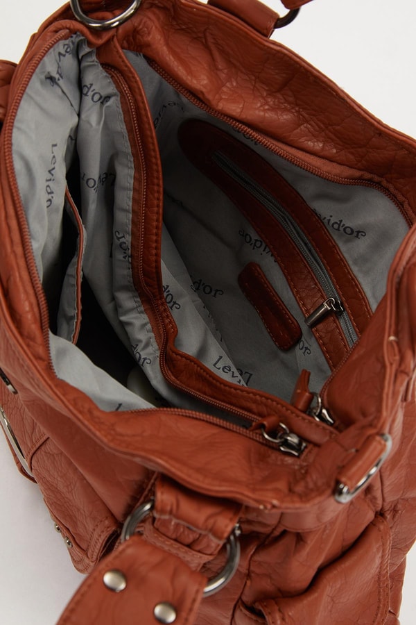 LevidorLevidor Turuncu Kuşgözü Detaylı Omuz Çantası