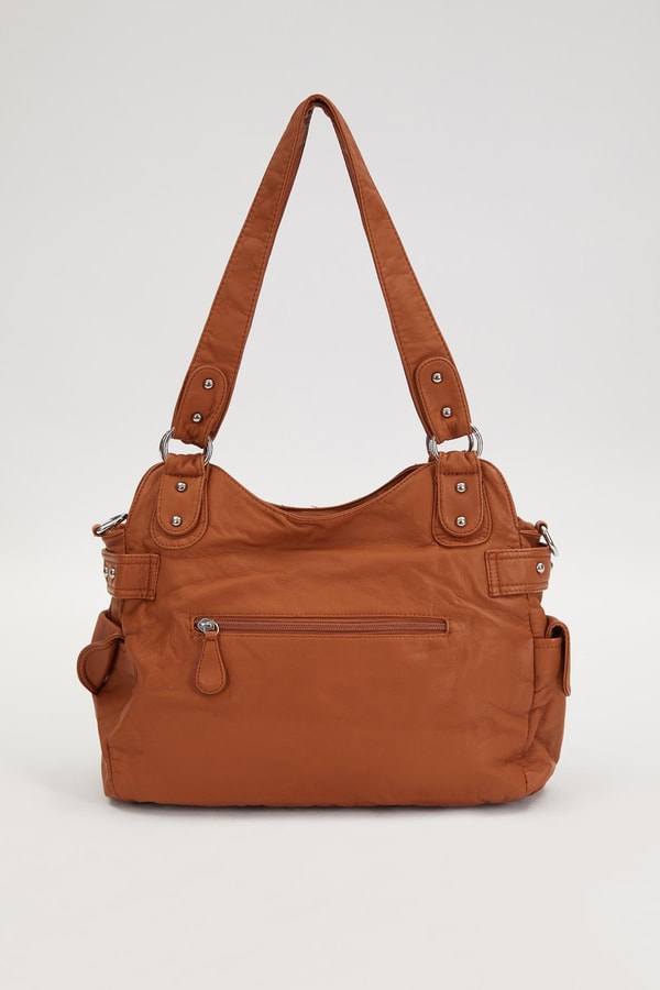 LevidorLevidor Turuncu Örgü Detaylı Omuz Çantası