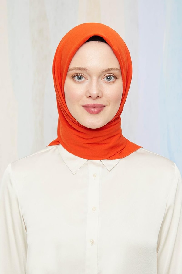 LevidorLevidor Turuncu Pamuk Cazz Kare Eşarp