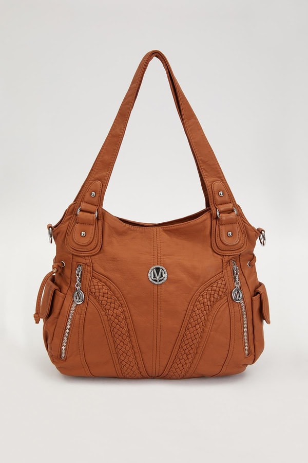 LevidorLevidor Turuncu Sırma Desen Omuz Çantası