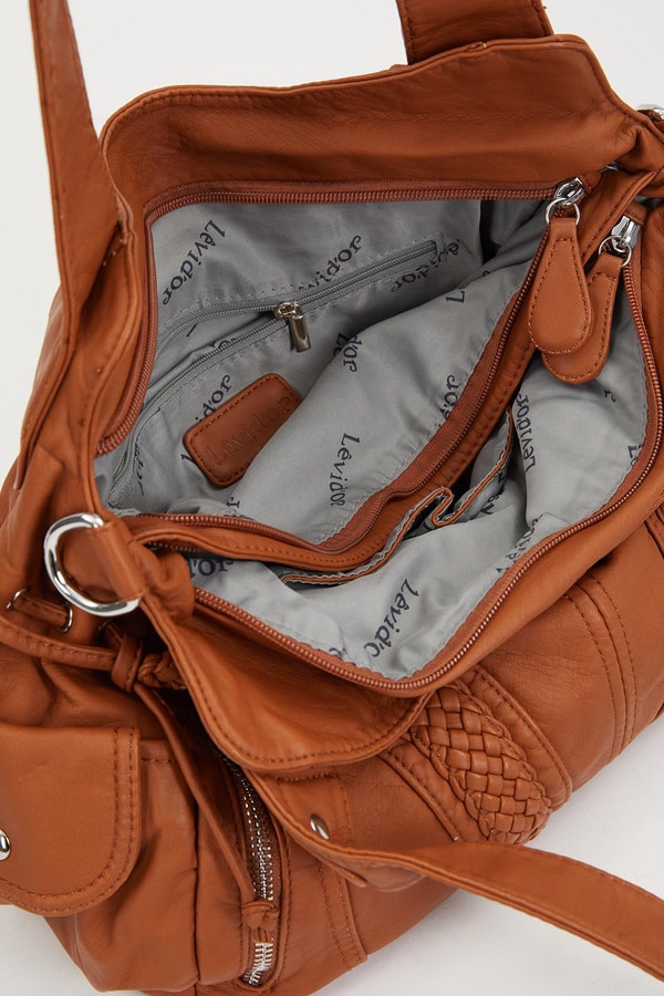 LevidorLevidor Turuncu Sırma Desen Omuz Çantası