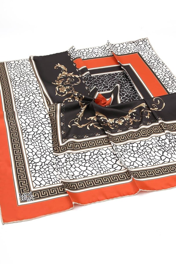 LevidorLevidor Turuncu Trend Twill Eşarp