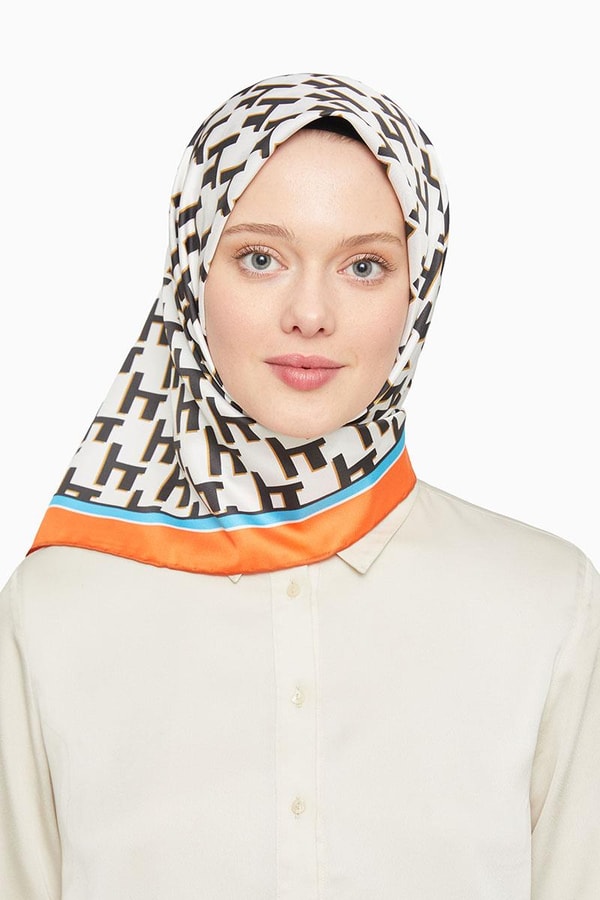 LevidorLevidor Turuncu Trend Twill Eşarp