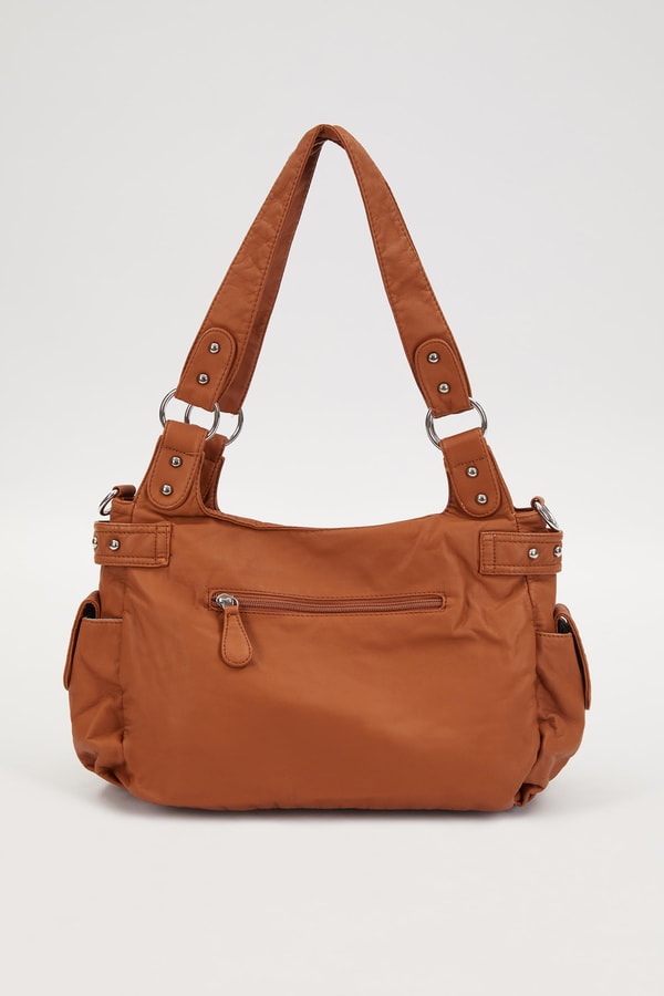 LevidorLevidor Turuncu Zımba Detaylı Omuz Çantası