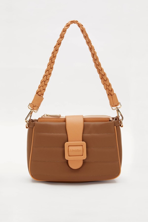 LevidorLevidor Vizon Camel Kapitone Omuz Çantası