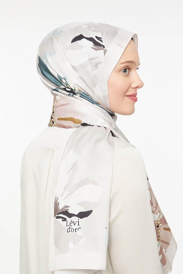 LevidorLevidor Vizon Çiçek Baskılı Twill Şal