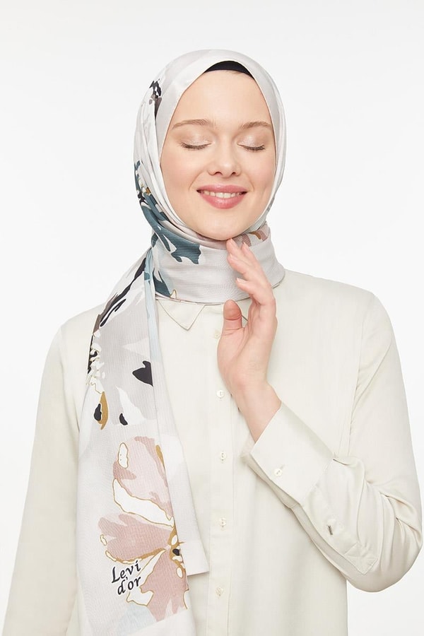 LevidorLevidor Vizon Çiçek Baskılı Twill Şal