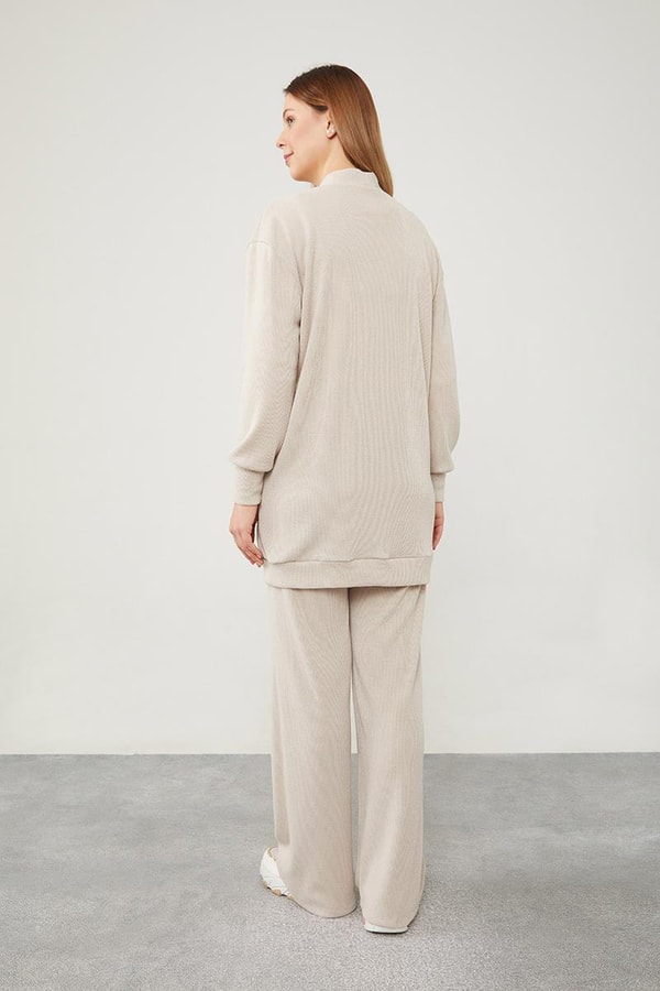 LevidorLevidor Vizon Desenli Hırkalı Triko Takım