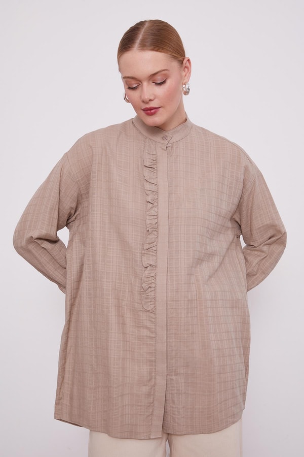 LevidorLevidor Vizon Patı Fırfırlı Gömlek