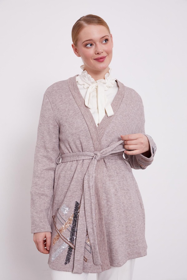 LevidorLevidor Vizon Payet İşlemeli Kaşmir Hırka